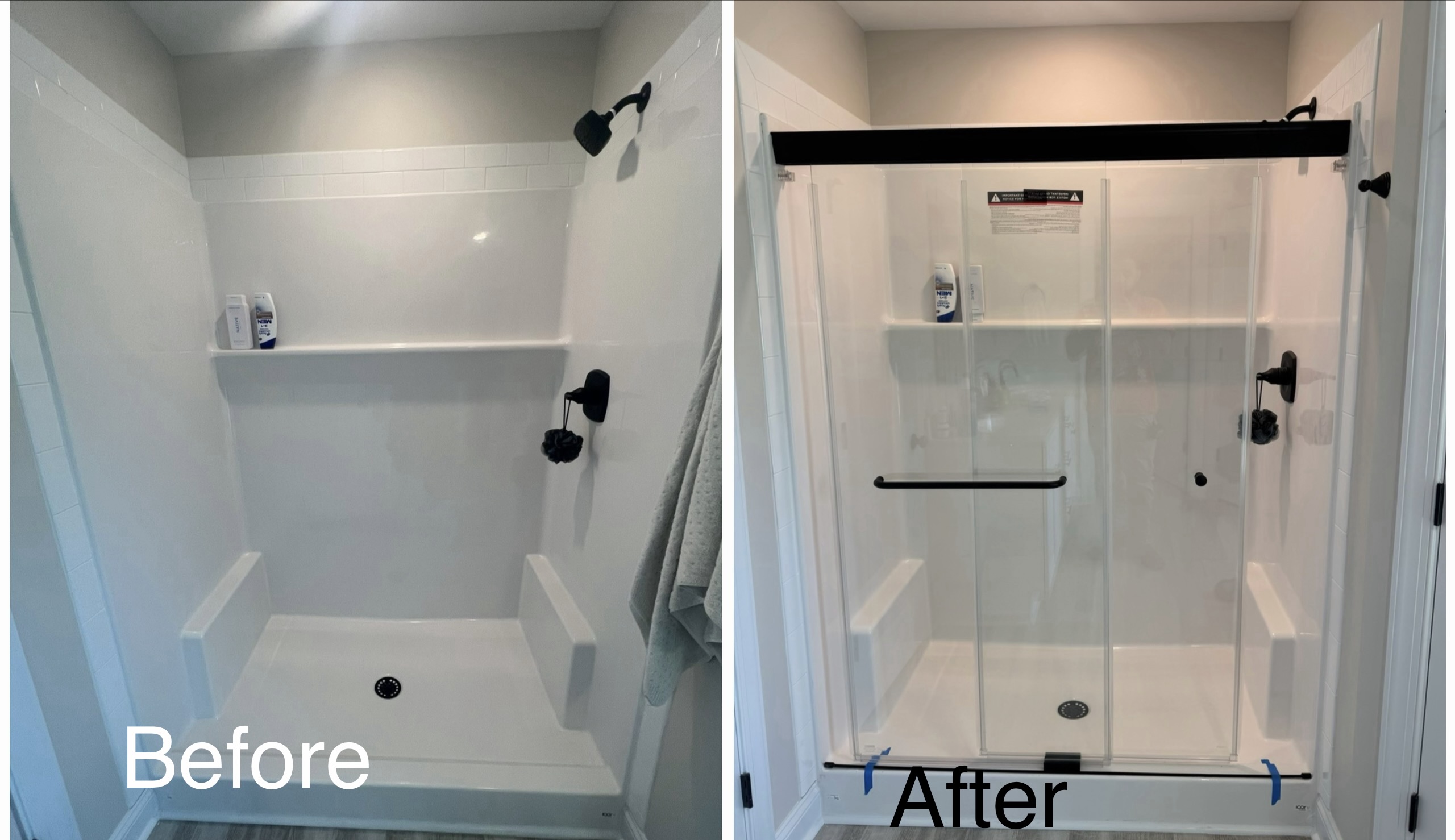 Shower door collage