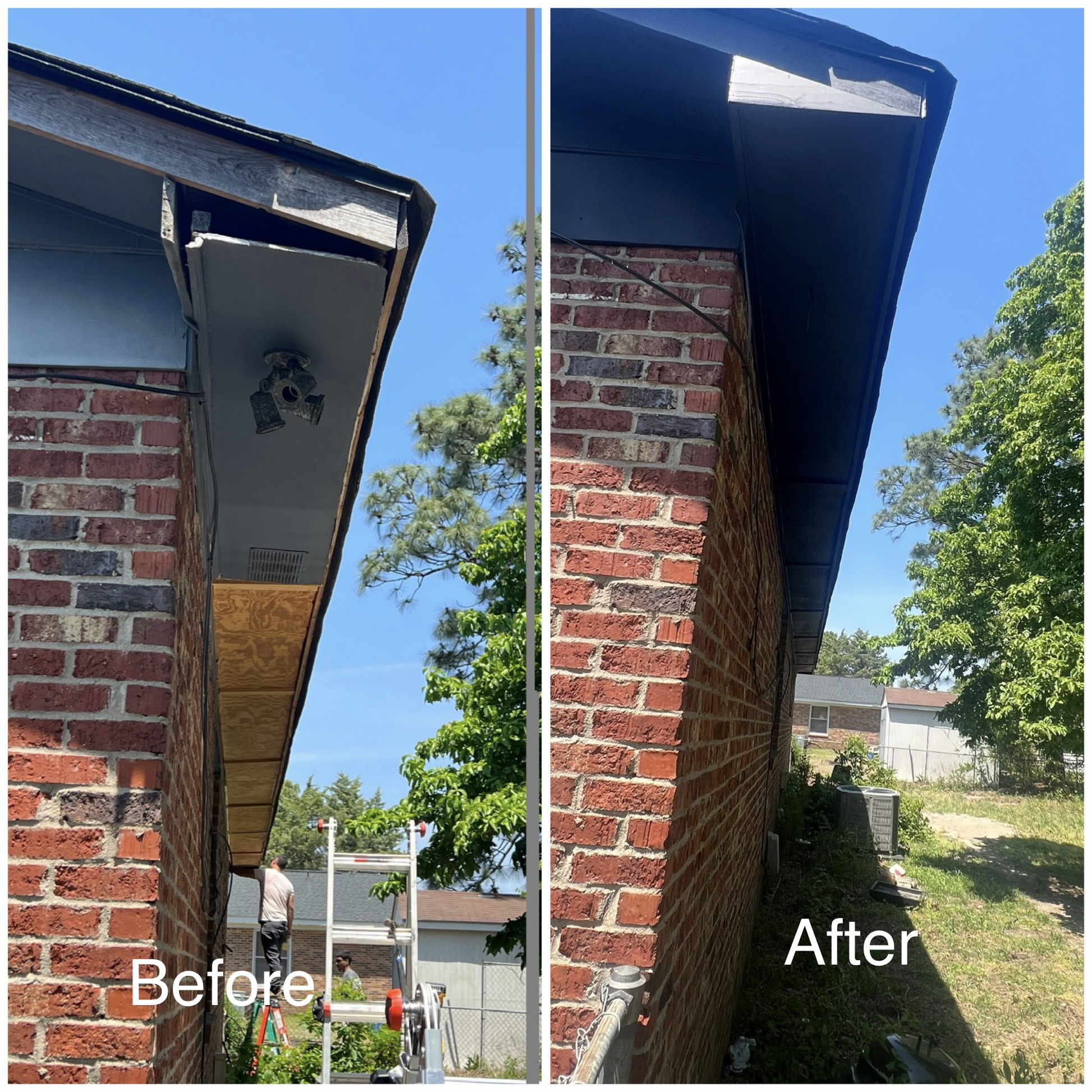 Fascia repair project collage