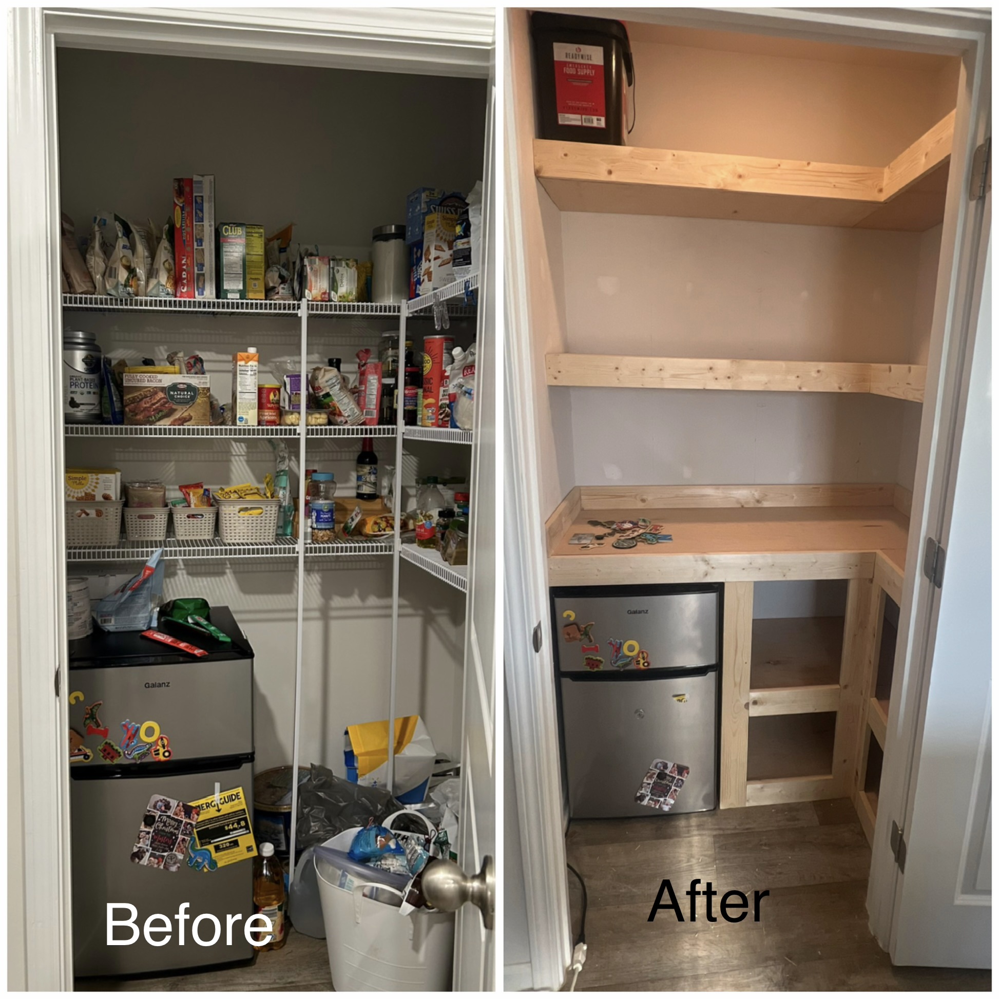 Closet remodel collage